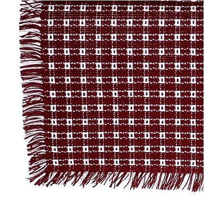 Homespun Tablecloth - Cranberry and White - Tablecloths, Napkins, Runners, Placemats  - Made in USA [Home Decor]- Olde Church Emporium