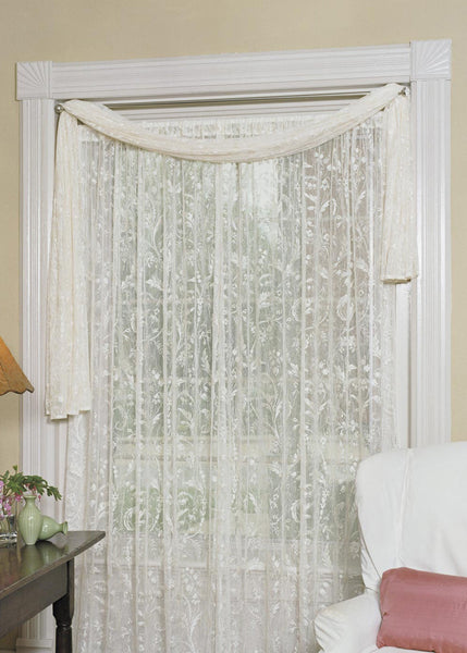 Heritage Lace - Coventry Collection - Valances, Panels, Scarf in Ivory - Olde Church Emporium