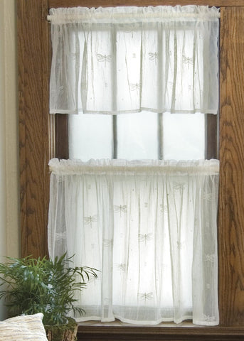 Heritage Lace Dragonfly Collection - Valances, Tiers, Panels [Home Decor]- Olde Church Emporium