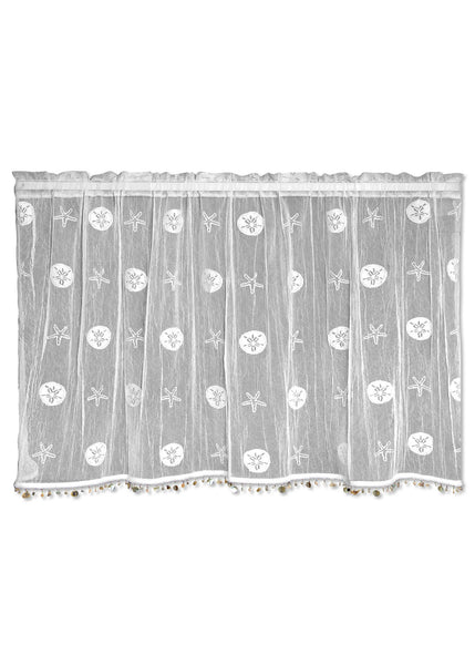 Heritage Lace Sand Dollar Collection - Valances, Tiers and Panels in White [Home Decor]- Olde Church Emporium