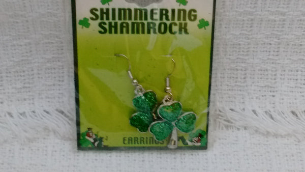 Shimmering Shamrock Novelties - Pin, Pendant, Earrings, Keychain - Olde Church Emporium