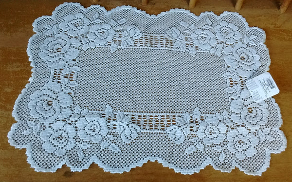 Heritage Lace English Country Rose Collection - Curtains, Placemats, Doilies, Runners, Made in U.S.A. - Olde Church Emporium