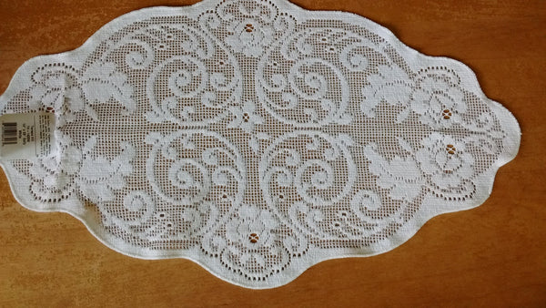 Heritage Lace Terrace Hill Tabletop Lace in White, Ecru Made in USA - Olde Church Emporium