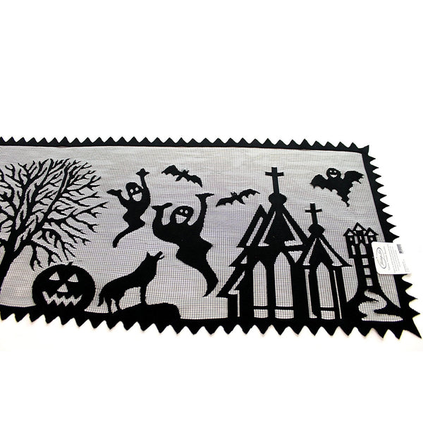 Heritage Lace Halloween Collection - Window Panels, Spider Webs, Runners, etc [Home Decor]- Olde Church Emporium
