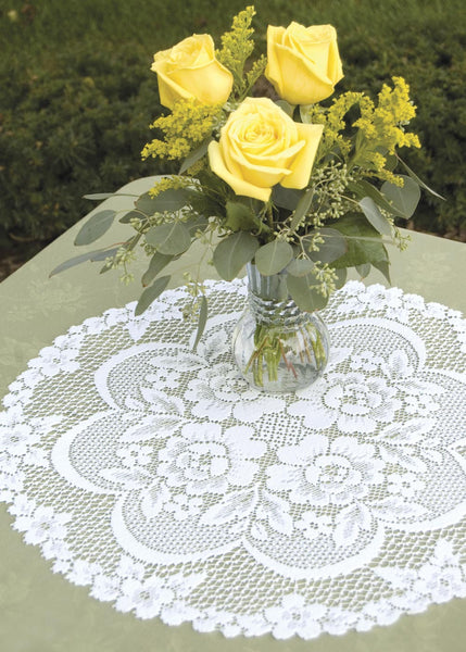 Heritage Lace - Victorian Rose Collection - Curtains,Tablecloths, Doilies, Placemats, Runners, Home Textiles, etc. - Olde Church Emporium
