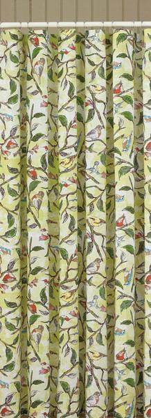 Park Designs Bird Song Shower Curtain 100% Cotton 72 x 72 Inches Free Shipping - Olde Church Emporium
