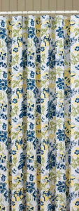Park Designs Shower Curtain Buttercup 72 x 72 Inches  Bathroom Blue Yellow Free Shipping - Olde Church Emporium