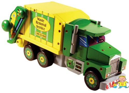 Melissa & Doug - Deluxe Wooden Mighty Builder Garbage Truck Assembly Kit - Olde Church Emporium