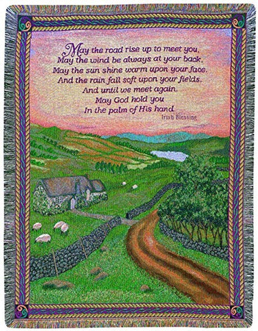 Irish Collection 50 x 60-Inch Tapestry Throw, Blessings of Ireland Made in USA - Olde Church Emporium