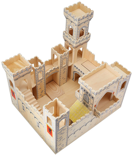 Melissa & Doug Deluxe Folding Medieval Wooden Castle - Hinged for Compact Storage - Olde Church Emporium