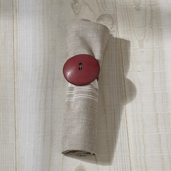 Red Round Button Napkin Ring 2.25 Inches Diameter