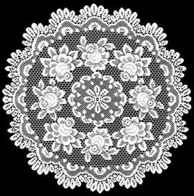 Heritage Lace Rose Collection - Doilies, Table Toppers, Tablecloths, Ecru White Made in U.S.A - Olde Church Emporium