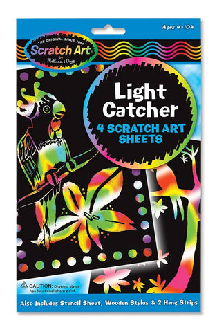 Melissa and Doug Scratch Art Magic Scratch-Lite “Stained Glass”4 Sheets Ages 5 to 95 [Home Decor]- Olde Church Emporium