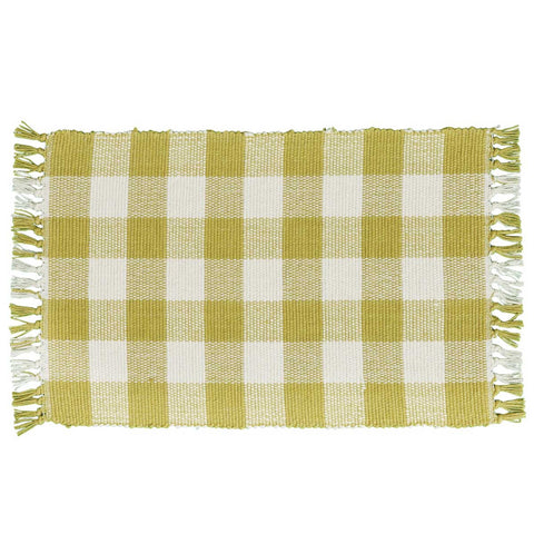 Park Design Wicklow Yarn Aloe Buffalo Check Placemats 13 x 19 Inches