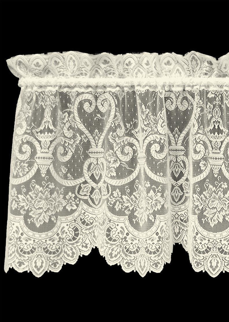 Heritage Lace 6345E-6024 Birds & Berries 60 x24 in. Drop Tier, Ecru, 1 Heritage Lace 6345E-6024 Birds & Berries 60 x24 in. Drop Tier, Ecru, 1