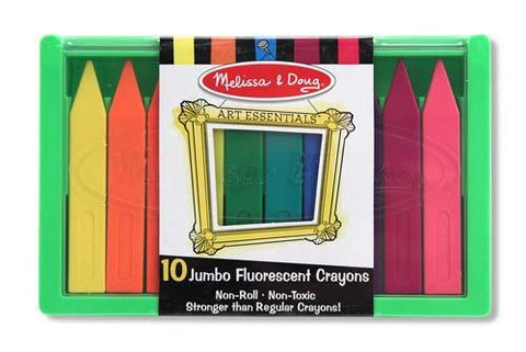 Melissa & Doug 10 Jumbo Fluorescent Crayons Item #4153 Ages 3 and up