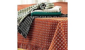 Homespun Tablecloth - Cinnamon and Stone - Tablecloths, Napkins, Runners, Placemats  - Made in USA [Home Decor]- Olde Church Emporium