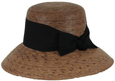 Women's Hat Somerset with Black or Brown Bow and Stretch Sweatband - One Size - Olde Church Emporium