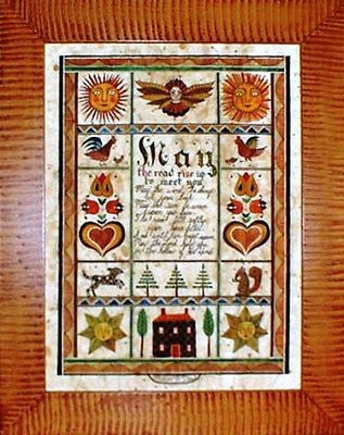 Fractur - Irish Blessing, American Folk Art, Collectible, Affordable Art [Home Decor]- Olde Church Emporium