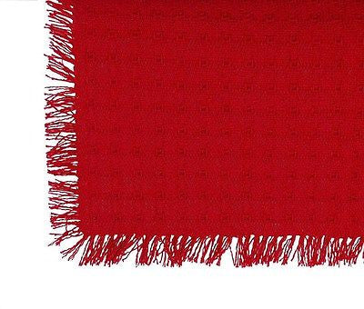 Homespun Tablecloth - Red - Tablecloths, Napkins, Runners, Placemats - Made in USA [Home Decor]- Olde Church Emporium