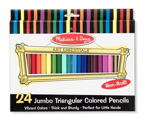 Melissa & Doug Jumbo Triangular Colored Pencils (Set of 24) - Olde Church Emporium
