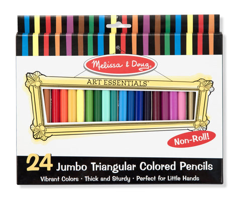 Melissa & Doug Jumbo Triangular Colored Pencils (Set of 24) - Olde Church Emporium