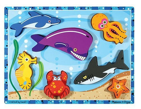 Melissa & Doug Sea Life Wooden Chunky Puzzle - Olde Church Emporium