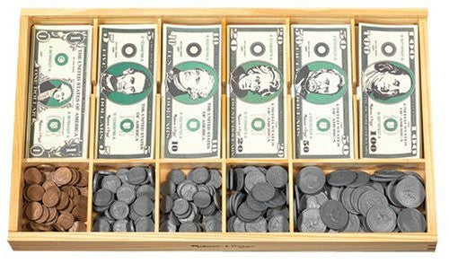 Melissa & Doug Play Money Set - Includes 30 Bills and 250 Coins Ages 3+ - Olde Church Emporium