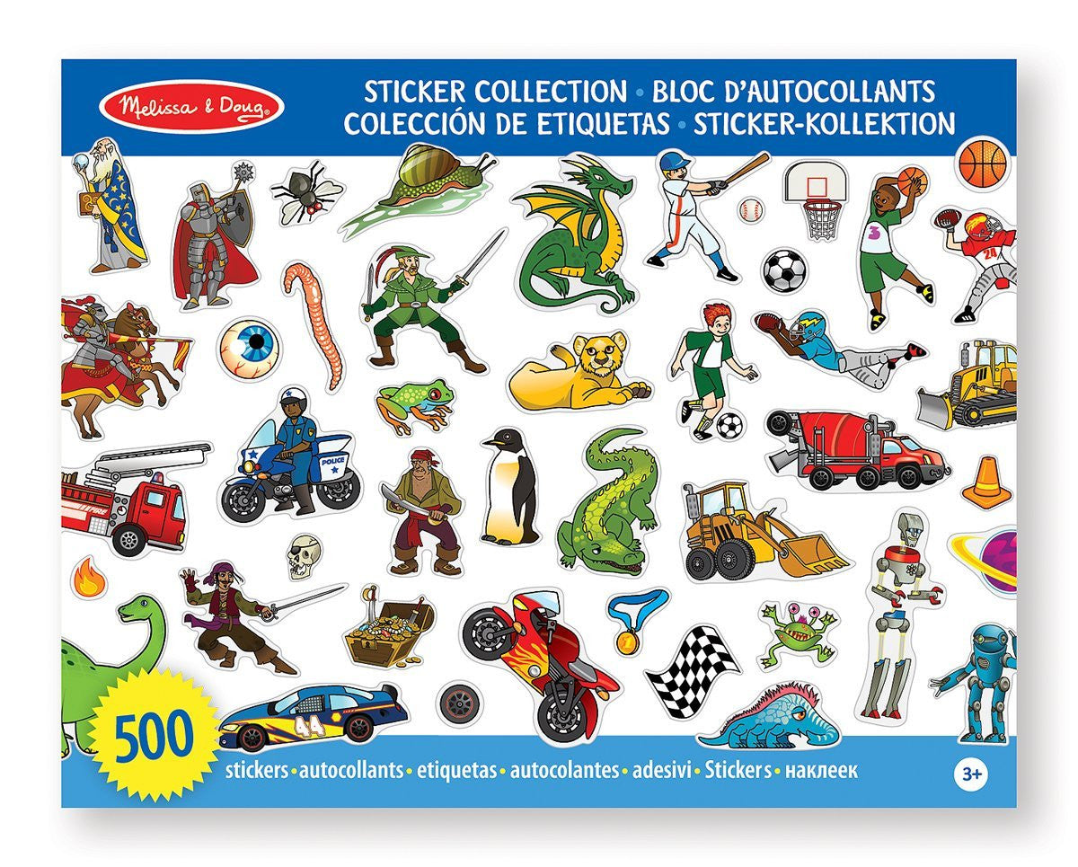 Melissa & Doug - Sticker Collection Book: Dinosaurs, Vehicles, Space, and More - 500+ Stickers [Home Decor]- Olde Church Emporium
