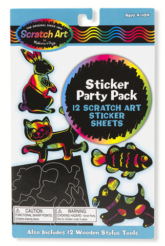 Scratch Art® Classroom Packs - Scratch Art® Party Pack - Animal Stickers [Home Decor]- Olde Church Emporium