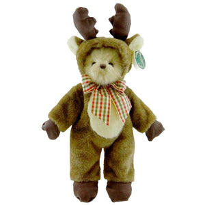 Bearington - Christmas Holiday Bear Bearly A Reindeer - 14 Inches and Retired - Olde Church Emporium