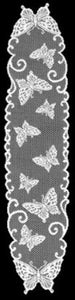 Heritage Butterflies Collection - Curtains, Placemats, Runners, Ecru White Made in U.S.A - Olde Church Emporium