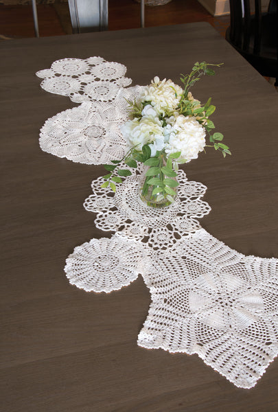 Heritage Lace - Blue Ribbon Crochet Collection - Curtains and Table Linens - Olde Church Emporium