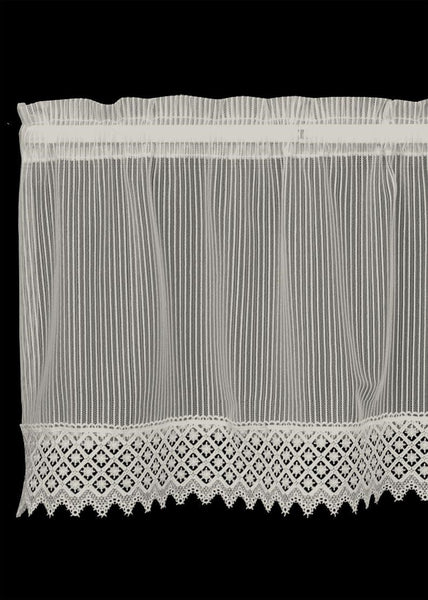 Heritage Lace - Chelsea Collection - Valances, Tiers, Panels, Table top in White, Ecru, Flax