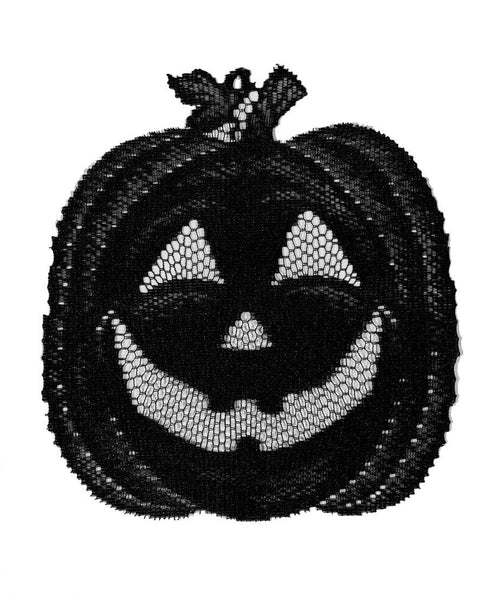 Heritage Lace Jack O'Lantern Accents (Set of 3), 7" by 8"/8" by 6"/8" by 9", Black Made in USA - Olde Church Emporium