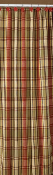 Park Designs - Heartfelt Valance 72 x 14 Inches Shower Curtain Plaid 100% Cotton