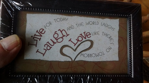 Music Box "Live Laugh Love" Plays  Beethoven Fur Elise Free Shipping - Olde Church Emporium