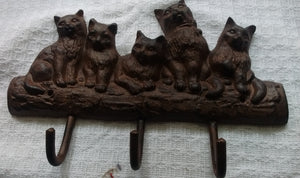 Cast Iron  - Cast Iron Key Rack - Cats - Olde Church Emporium