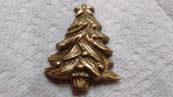 Park Designs - Christmas Tree Antique Brass Napkin Rings - Olde Church Emporium