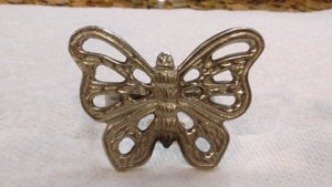 Park Designs "Butterfly Metal Napkin Rings" Kitchen Dining Napkin Rings 2 Colors Silver Burl - Olde Church Emporium