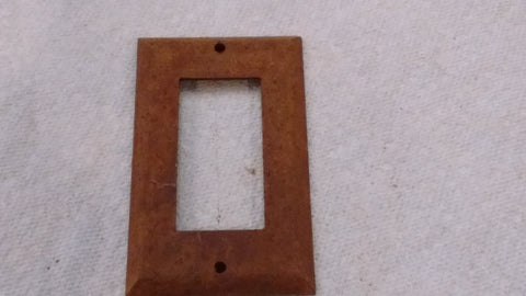 Rustic Sheet Metal Switch and Outlet Cover Plates -Single, Double, Triple Plates with Pineapple Topper - Olde Church Emporium