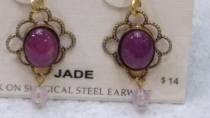 Silver Forest Hand Crafted Earrings Made in USA - Jade Earrings - Olde Church Emporium