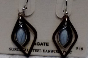 Silver Forest Hand Crafted Earrings Made in USA - Agate - Olde Church Emporium