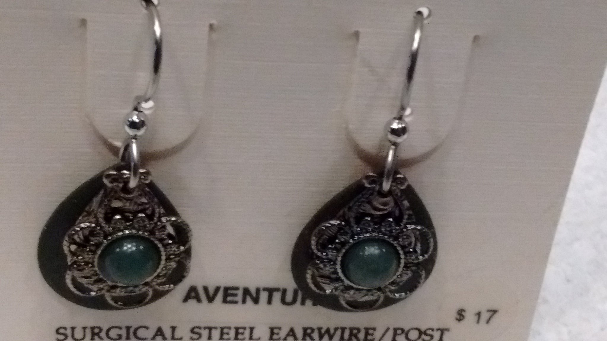 Silver Forest Hand Crafted Earrings Made in USA - Aventurine - Olde Church Emporium
