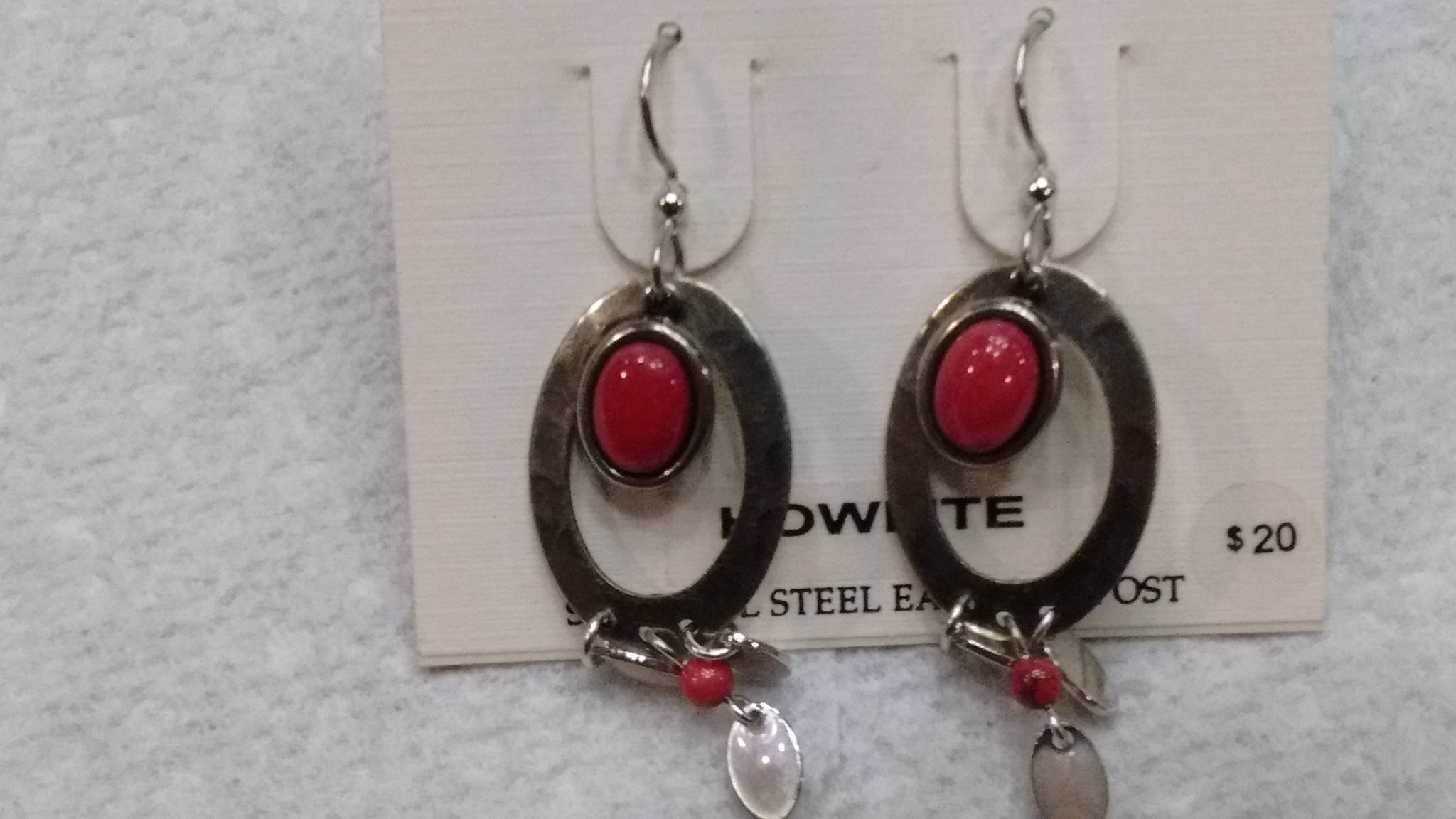 Silver Forest Hand Crafted Earrings Made in USA - Howlite - Olde Church Emporium