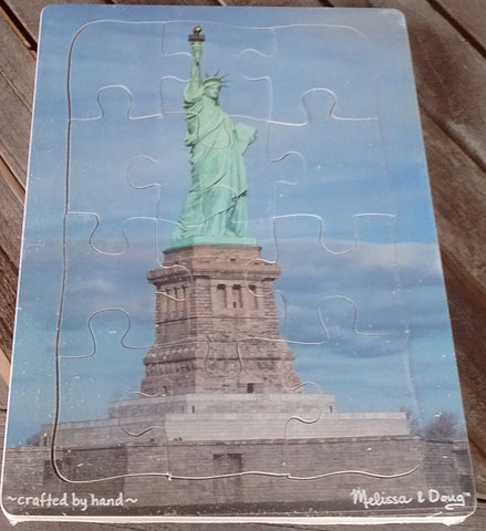 Melissa and Doug Colorful Wooden World Landmarks Jigsaw Puzzles Ages 3 and UP - Olde Church Emporium