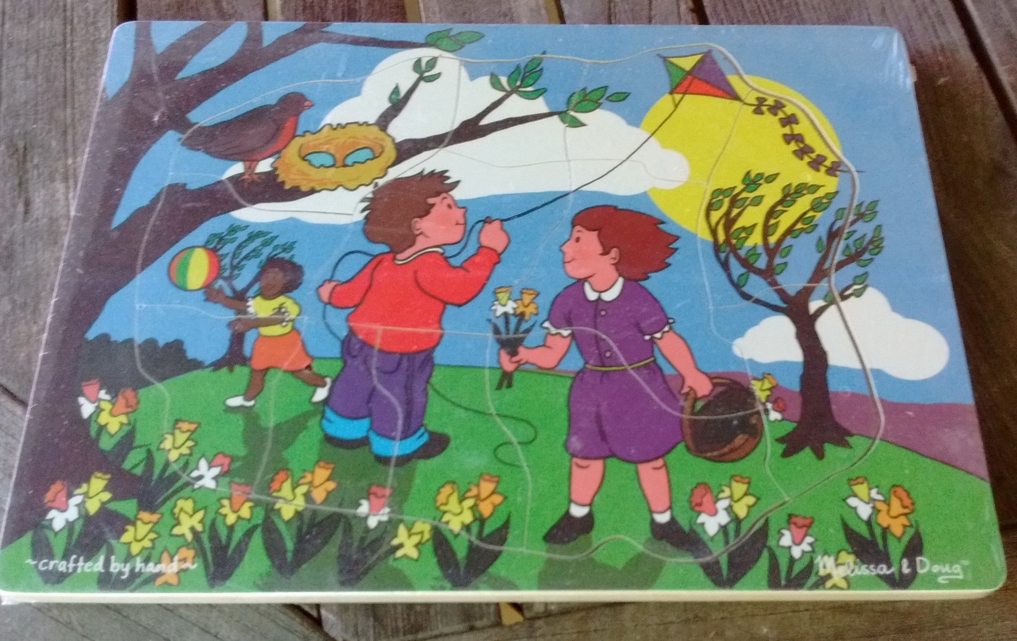 Melissa and Doug Wooden Hand Crafted Seasonal Jigsaw Puzzles -Spring, Summer, Fall, Winter, Halloween Ages 3+ - Olde Church Emporium