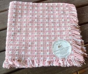 Homespun Napkin Dusty Rose 14 Inches Square Fringed Made in USA - Olde Church Emporium