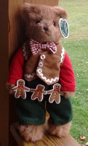Bearington - Christmas Bear The Gingerbread Man - 14" Inches and Retired