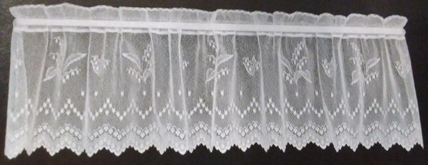 Heritage Lace Lily of the Valley Lace Valances and Panels in White, Ecru Made in USA